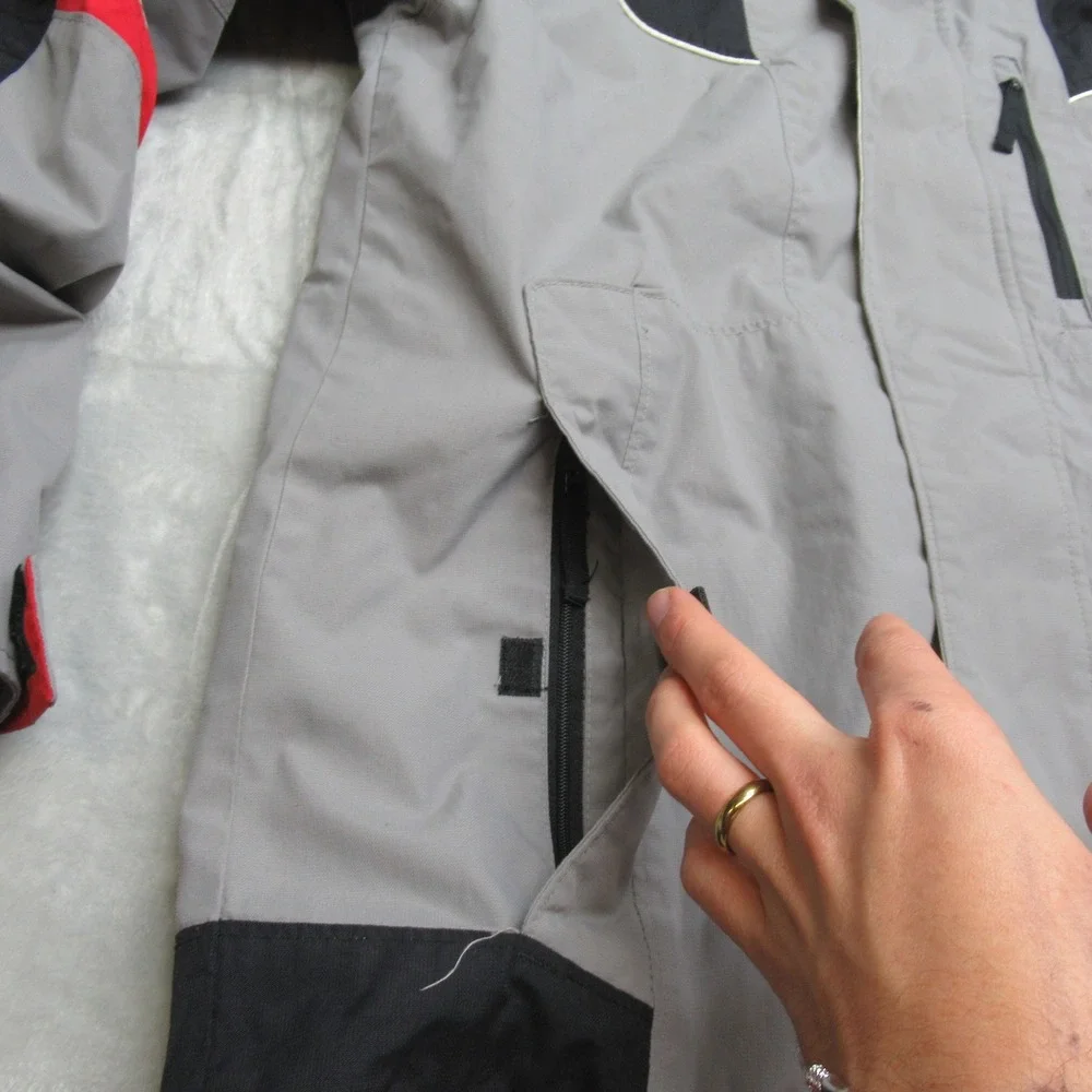 Columbia Jacket Youth XL 18/20 Gray Vertex Removable Liner Skiing Snowboard 3in1